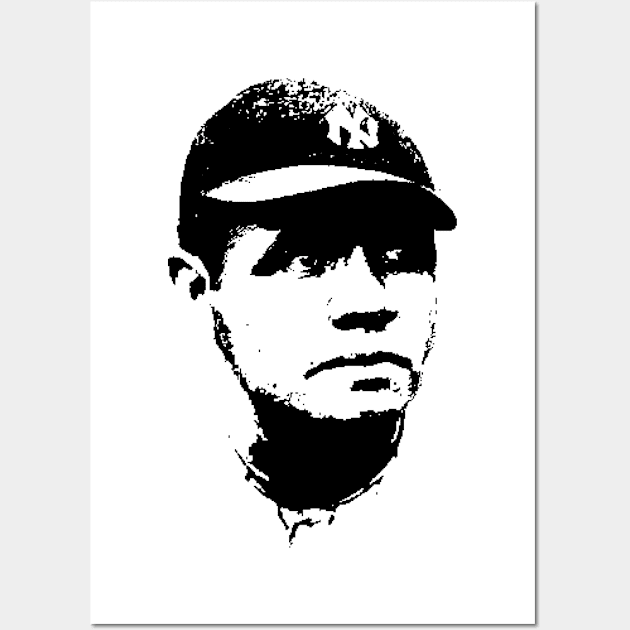 Babe Ruth Pop Art Portrait Wall Art by phatvo